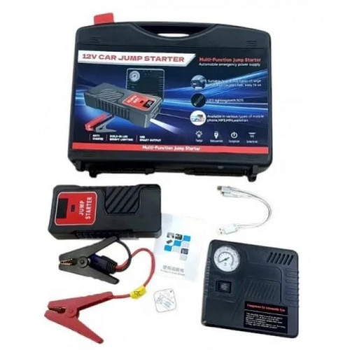 Пусковое автомобильное устройство для аккумулятора JUMP STARTER + Компресор (арт. 18458)
