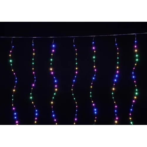 Гірлянда-штора 160 led M-9 Мультикольорова 2M*2M на мідному дроті+з'єдн.
