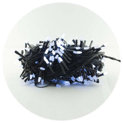 Гірлянда-нитка (String-Lights) 100W-3 внутрішня, пров.: чорний, 7м (Білий)