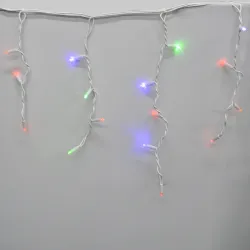 Гірлянда-бахрома (Icecle-Lights) 120 Short curtain-M-1 зовнішня, пров.:білий, 5м (Різнокольорова)