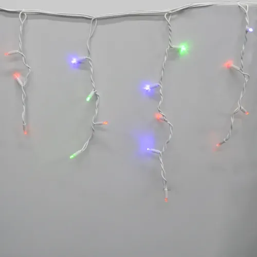 Гірлянда-бахрома (Icecle-Lights) 120 Short curtain-M-1 зовнішня, пров.:білий, 5м (Різнокольорова)