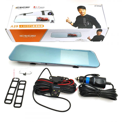 Відеореєстратор DVR A29 (TouchScreen, HD1080 дзеркало під дві камери)