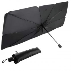 Сонцезахисна шторка-парасолька на лобове скло авто 133x75см