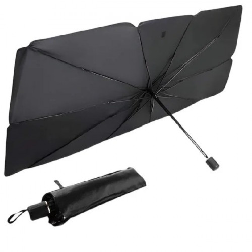 Солнцезащитная шторка-зонтик на лобовое стекло авто 133x75см