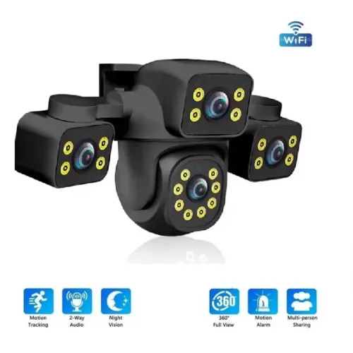 Камера відеоспостереження 12MP Wi-Fi IP-камера HD 3 об'єктива