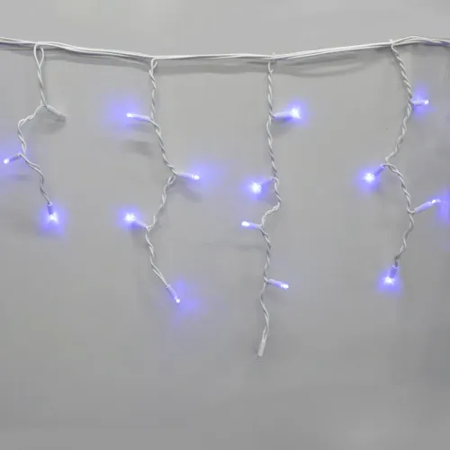 Гірлянда-бахрома (Icecle-Lights) 120 Short curtain-B-1 зовнішня, пров.:білий, 5м (Синій)