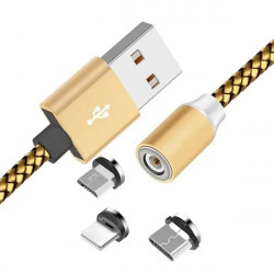 Кабель USB - Lightning + Micro USB + Type-C Magnet X-CABLE M3
