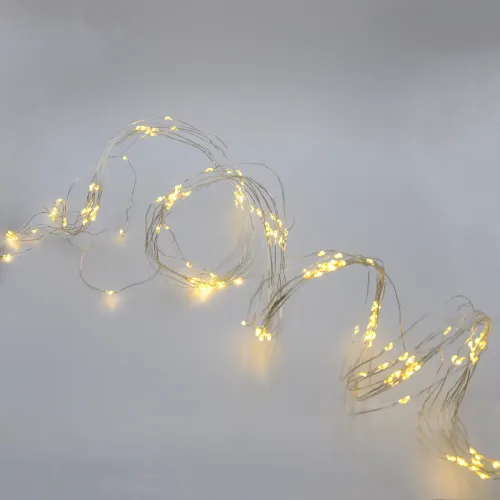 Гірлянда-роса (Copper Wire) 200WW-2 внутрішня, пров.:прозорий, 2м (Білий-теплий) Кінський Хвіст
