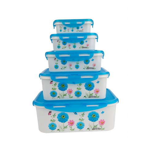 Судок UNIQUE UN-1514 5шт/наб пластик/візерунок