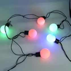 Гірлянда-нитка (String-Lights) 20BIG BALL-M внутрішня, пров.: чорний, 4.5м (Різнокольорова)