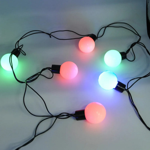 Гирлянда-нить (String-Lights) 20BIG BALL-M внутренняя, пров.:черный, 4.5м (Разноцветная)