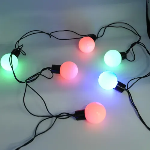 Гірлянда-нитка (String-Lights) 20BIG BALL-M внутрішня, пров.: чорний, 4.5м (Різнокольорова)