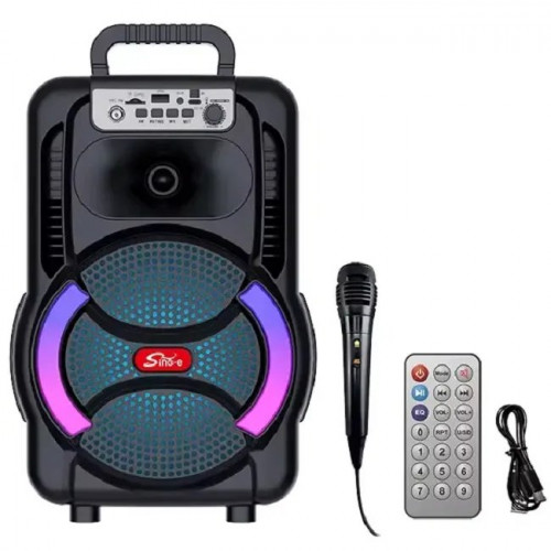 Беспроводная караоке колонка с микрофоном, пультом и RGB-подсветкой SPS 8166