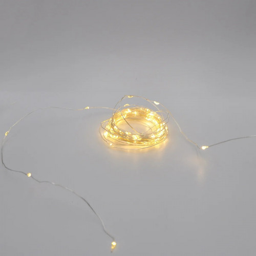 Гирлянда-роса (Copper Wire) 100WW-4-1 универсальная, пров.:прозрачный, 10м (Белый-теплый)