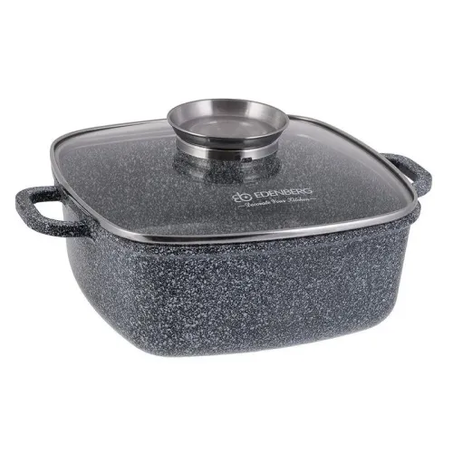 Котел EDENBERG EB-3974 (5,5л, 26см, квадратний, граніт)