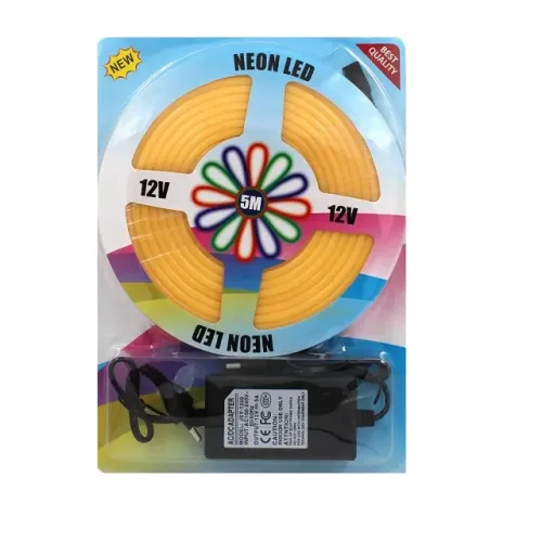 Стрічка силіконова LED NEON 5M Yellow 12V-220V