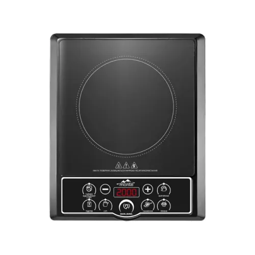 Плита індукційна MONTE MT-2105 1кф., 2000Вт. (Чорний)