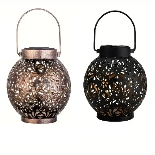 Світильник садовий Куля підвісна з візерунками