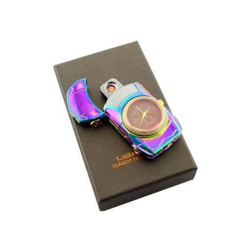 Запальничка спіральна USB 813 + годинник