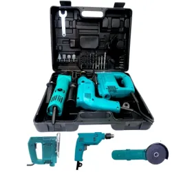 Набір електричних інструментів 3 в 1 у кейсі (синій) DOMOTEC