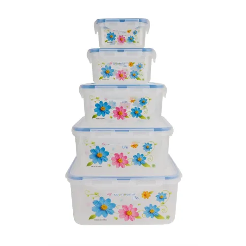 Судок UNIQUE UN-1513 5шт/наб пластик/візерунок