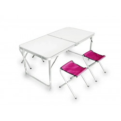 Стіл та стільці Easy Campi 1+4 120х60х70см Мармур