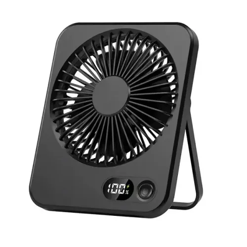 Вентилятор настільний акумуляторний з дисплеєм