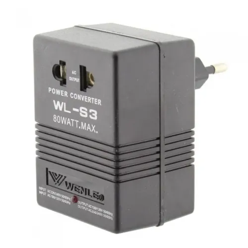Конвертер потужності WENLE WL-S3 110V/220V-220V/110V 80W max. адаптер