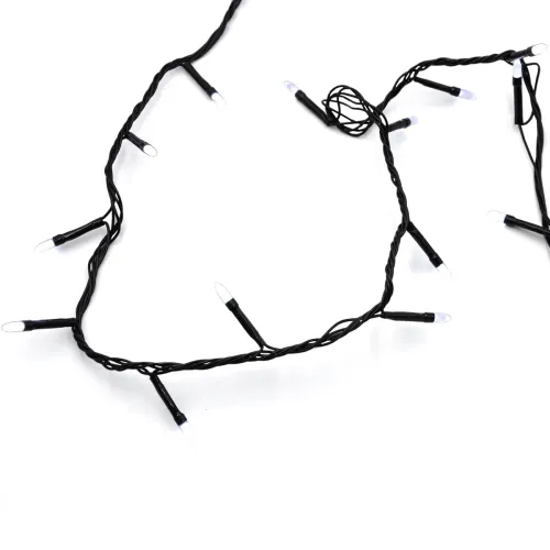 Гірлянда-нитка (String-Lights) 200W-3 внутрішня, пров.: чорний, 10м (Білий)