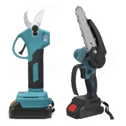Набір акумуляторних інструментів для саду Ланцюгова пила 6'' + Секатор DOMOTEC 24V