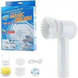 Электрическая щетка для уборки и мойки посуды с 3 насадками Magic Brush