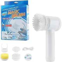 Електрична щітка для прибирання та миття посуду з 3 насадками Magic Brush