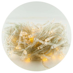 Гирлянда-нить (String-Lights) 400WW-1 внутренняя, пров.:прозрачный, 20м (Белый-теплый)