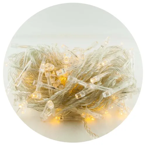 Гірлянда-нитка (String-Lights) 400WW-1 внутрішня, пров.:прозорий, 20м (Білий-теплий)