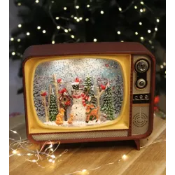 Новорічний нічник XMAS WDL-24034B ретро телевізор