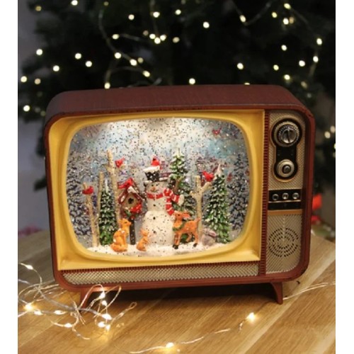 Новогодний ночник XMAS WDL-24034B ретро телевизор