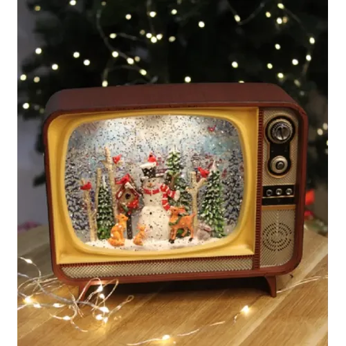 Новорічний нічник XMAS WDL-24034B ретро телевізор