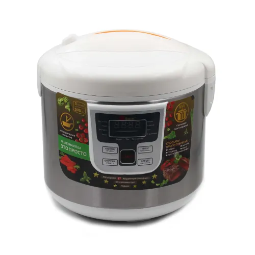 Мультиварка DOMOTEC MS-7724 Silver Steel (5л, 11прог. 900Вт)