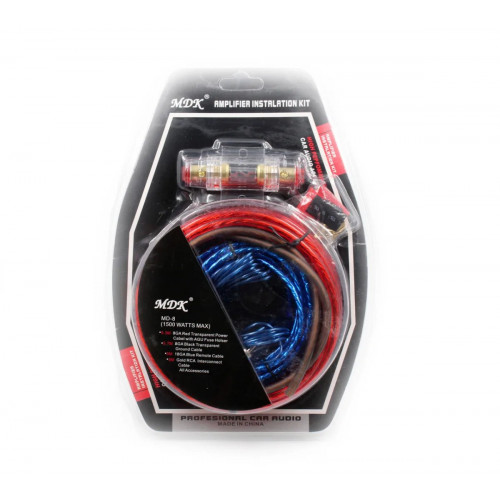 Набір дротів для встановлення саббуфера MDK KIT MD-8 1500W Max