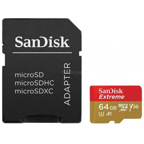 Карта пам'яті SanDisk 64GB10 with Adapter