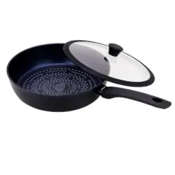 Сковорода EDENBERG EB-3491 з алмазним антипригарним покриттям та кришкою 24см