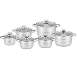 Набор кастрюль UNIQUE UN-5035 12пр. (2,1л, 2,9л, 2,9л, 3,9л, 5,1л, 6,5л, с крышками)