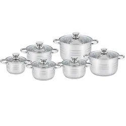 Набір каструль UNIQUE UN-5035 12ін. (2,1 л, 2,9 л, 2,9 л, 3,9 л, 5,1 л, 6,5 л, з кришками)