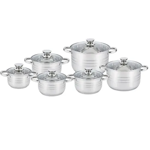 Набір каструль UNIQUE UN-5035 12ін. (2,1 л, 2,9 л, 2,9 л, 3,9 л, 5,1 л, 6,5 л, з кришками)