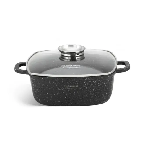 Котел EDENBERG EB-8112 (3,7 л, 26см, квадратний, гранітний)