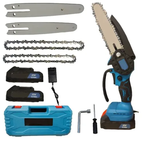 Акумуляторна ланцюгова пилка з 2 шинами DOMOTEC Chain Saw 6'' and 8