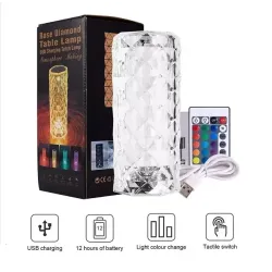 Настільна лампа, нічник Rose Diamond з пультом