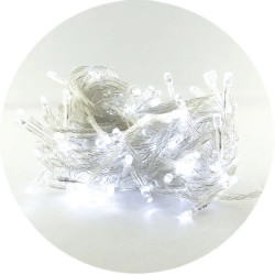Гірлянда-нитка (String-Lights) 300W-1 внутрішня, пров.:прозорий, 12м (Білий)