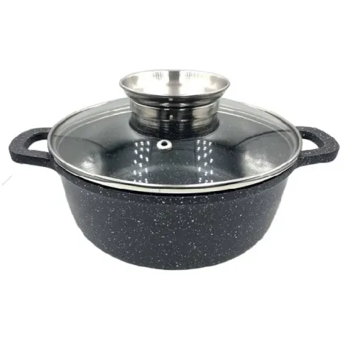 Котел UNIQUE UN-5272 1,7л (18см мармур/чорний)