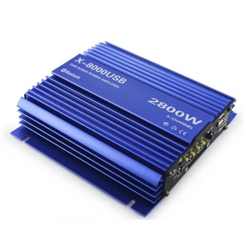 Усилитель X-8000USB Bluetooth 4Ch 2800W